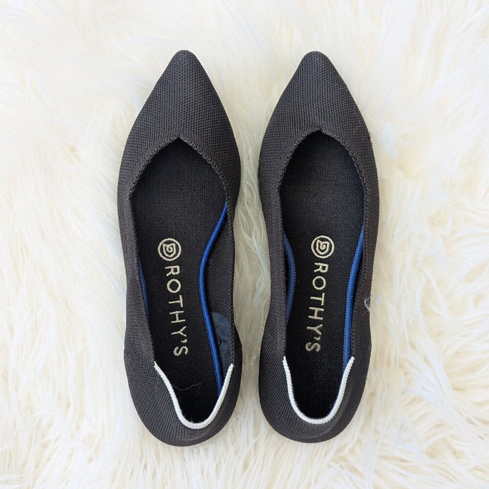 Rothy's Black Pointed Toe Flats